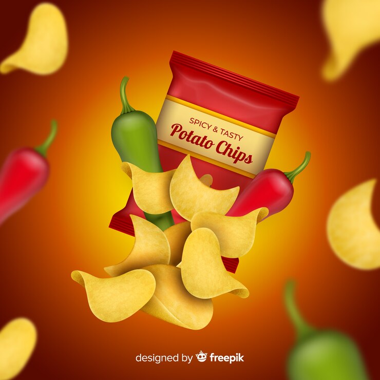 Vettore gratuito chip pubblicitario realistico