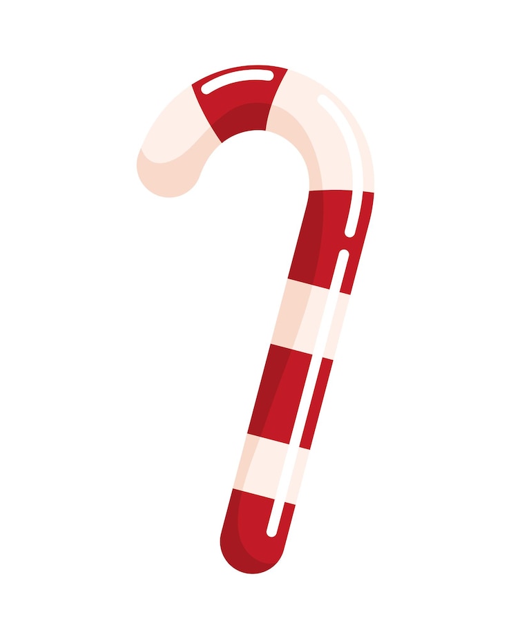 Vettore gratuito christmas candy cane