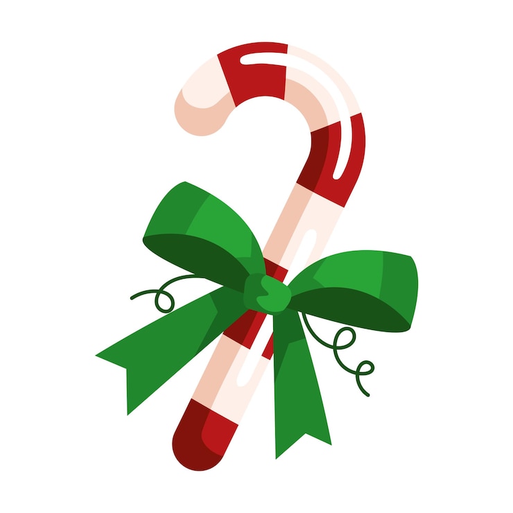 Vettore gratuito christmas candy cane