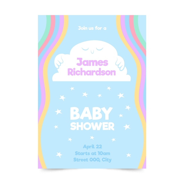 Chuva de amor baby shower invito