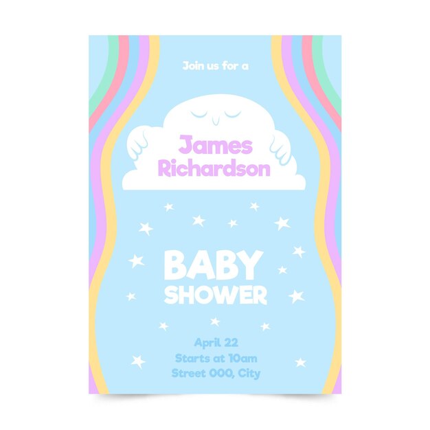 Chuva de amor baby shower invito