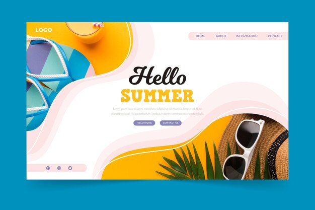 Ciao design della landing page estiva