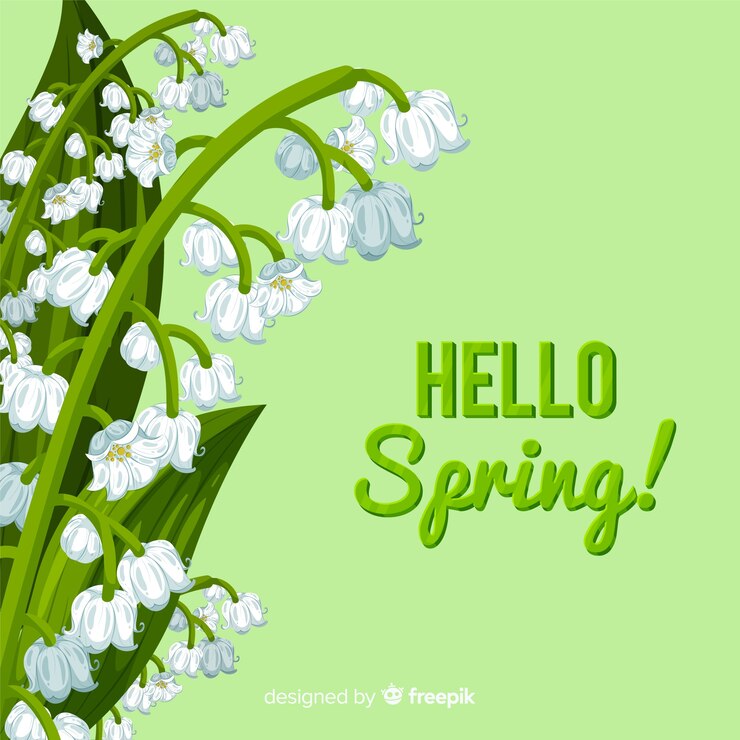 Vettore gratuito ciao primavera sfondo