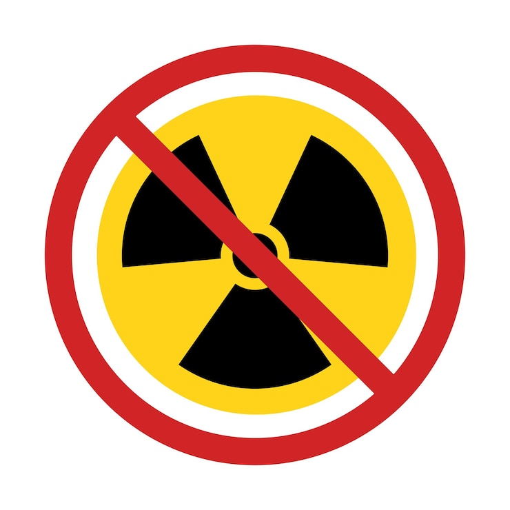Vettore gratuito circolo di energia nucleare nessun segno