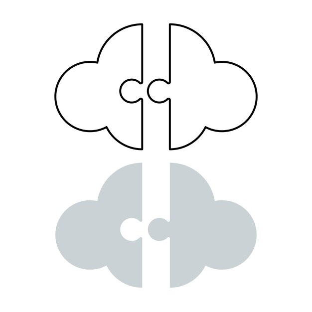 Cloud Puzzle Contorno e piatto