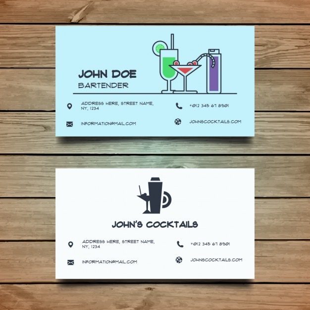 Vettore gratuito club e biglietto da visita bar template