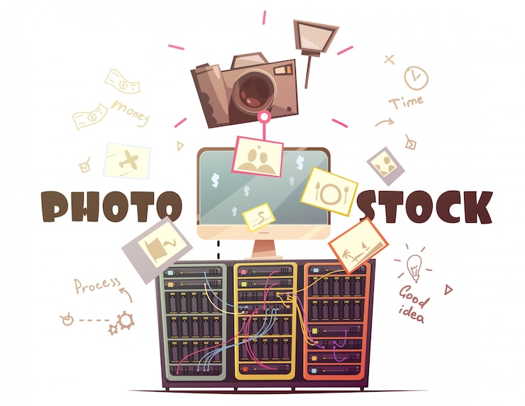 Vettore gratuito collaboratori di successo con foto di alta qualità alle agenzie di borsa
