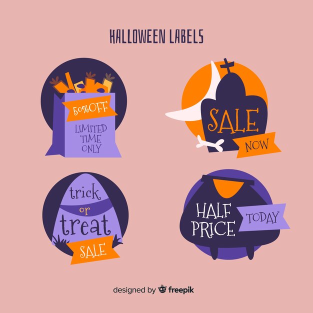 Collectio di etichetta di vendita di Halloween