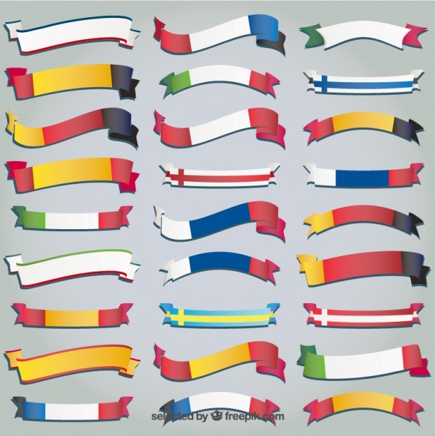 Vettore gratuito collezione bandiere