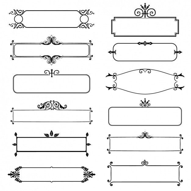 Vettore gratuito collezione cornici decorative