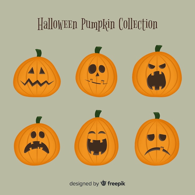 Collezione creativa di zucca di halloween