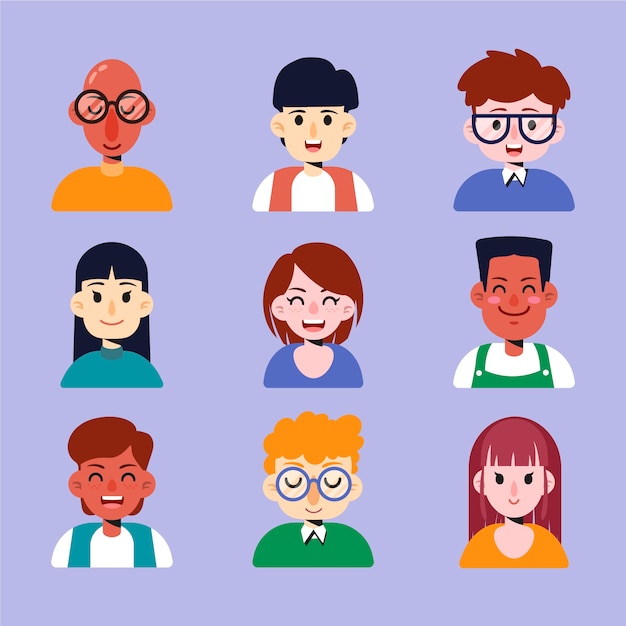 Collezione di avatar di persone