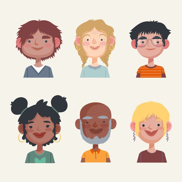Collezione di avatar di persone