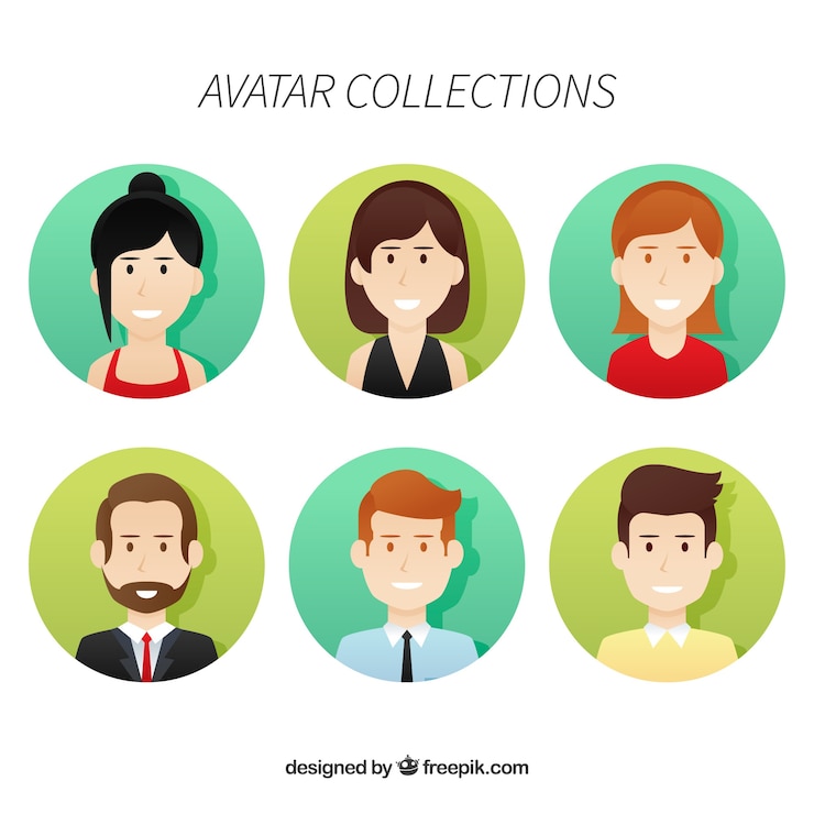 Vettore gratuito collezione di avatar professionali