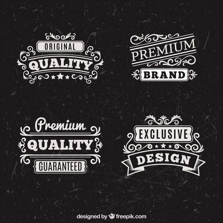 Vettore gratuito collezione di badge vintage