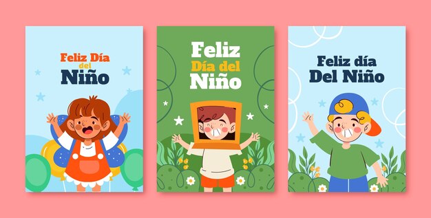 Collezione di biglietti di auguri Flat dia del nino