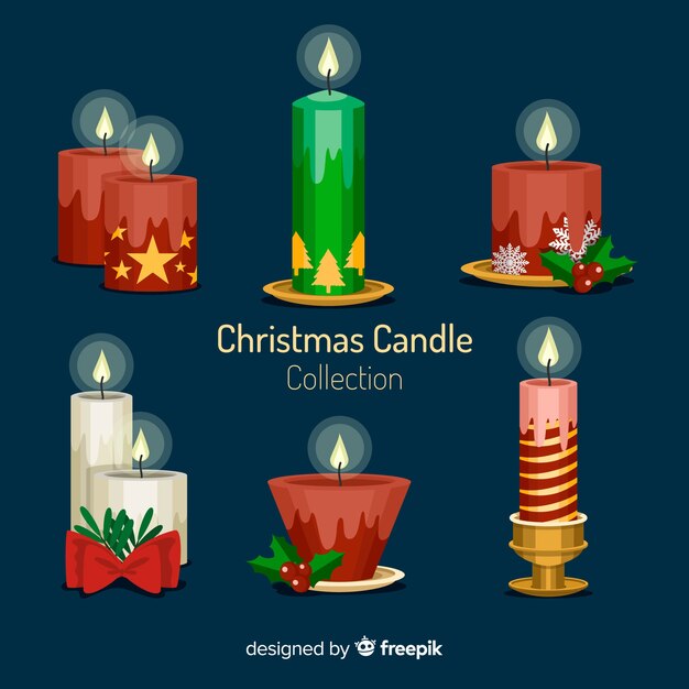 Collezione di candele natalizie