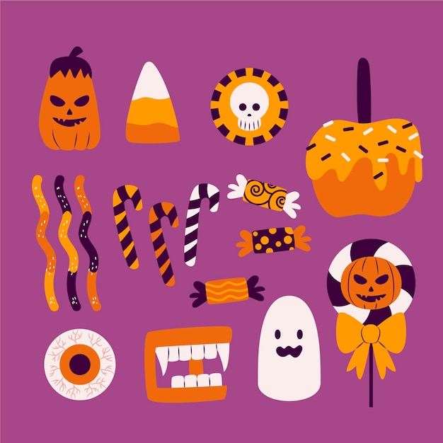 Collezione di caramelle di Halloween