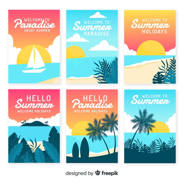 Collezione di carte estive
