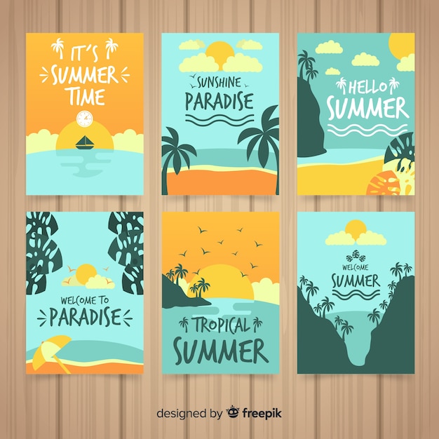 Collezione di carte estive