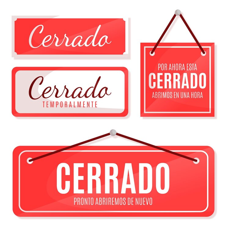 Vettore gratuito collezione di cartelli cerrado design piatto
