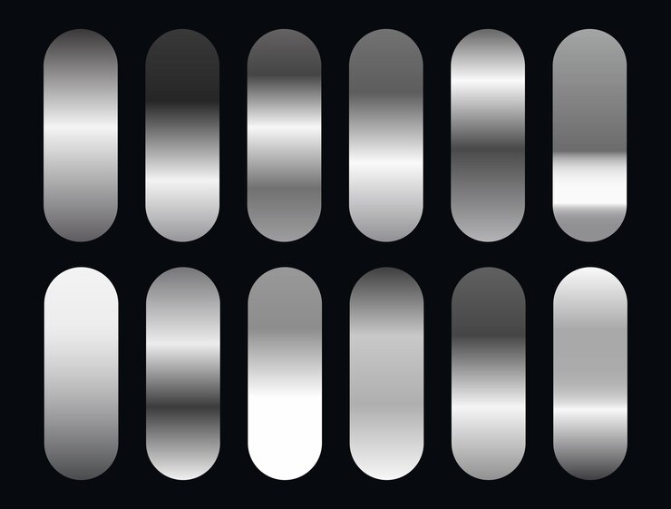 Vettore gratuito collezione di consistenza di colore grigio lucido