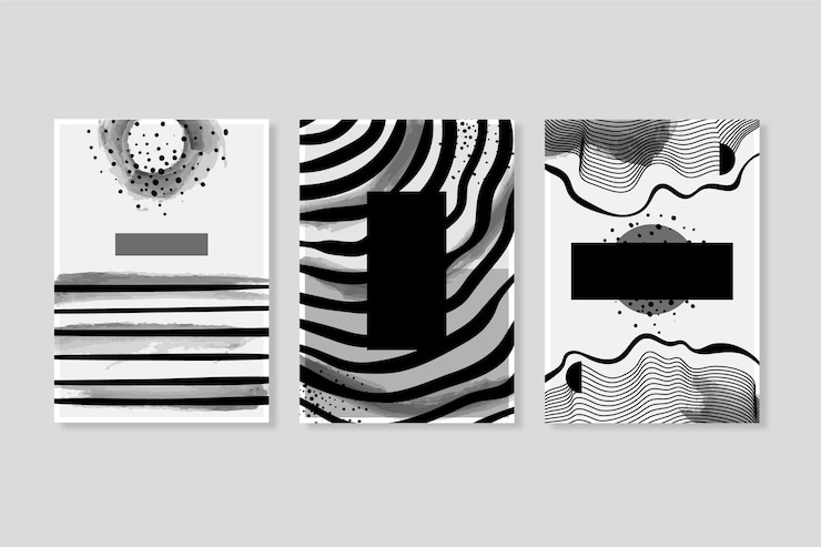 Vettore gratuito collezione di copertine acquerello astratto incolore