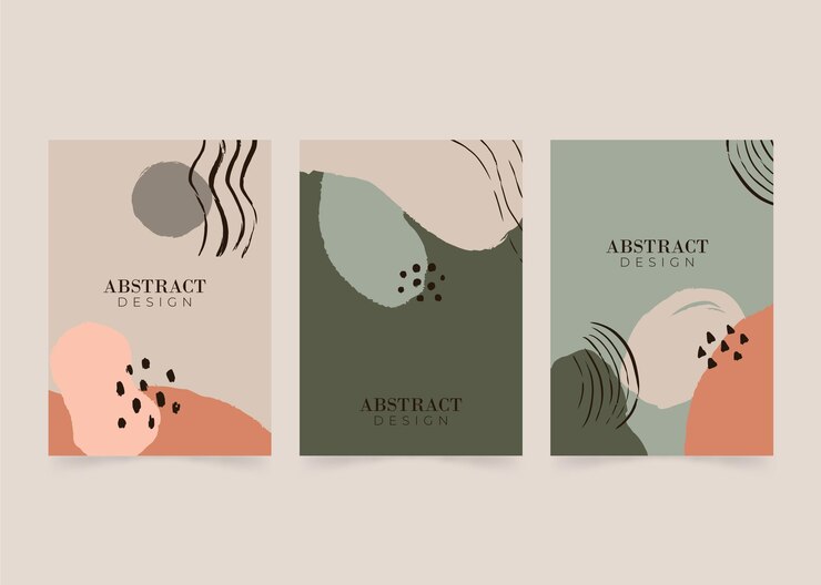 Vettore gratuito collezione di copertine di forme astratte