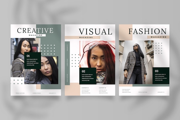 Collezione di copertine di riviste con foto