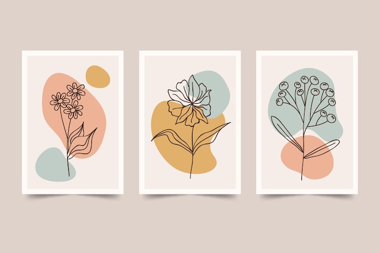 Vettore gratuito collezione di copertine disegnate a mano minimal disegnate a mano