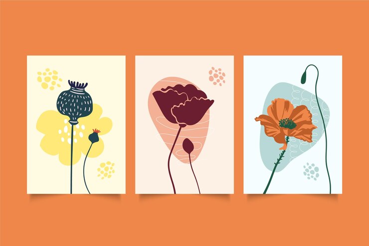 Vettore gratuito collezione di copertine disegnate a mano minimal disegnate a mano