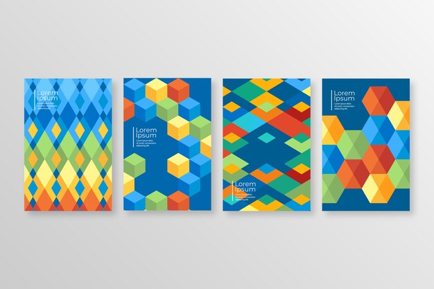 Collezione di copertine geometriche astratte