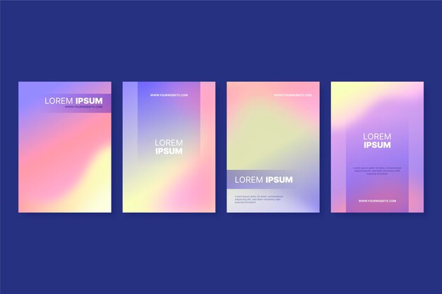 Collezione di copertine sfocate astratte sfumate