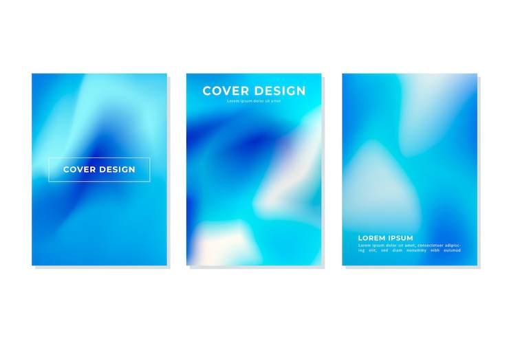Vettore gratuito collezione di copertine sfocate astratte sfumate