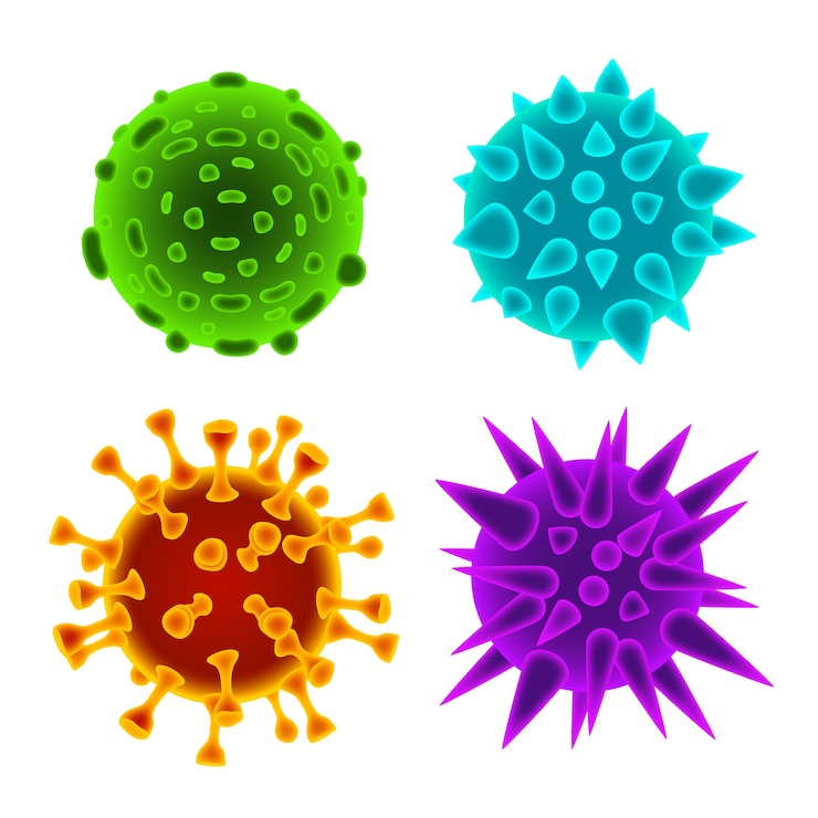 Vettore gratuito collezione di coronavirus dal design piatto
