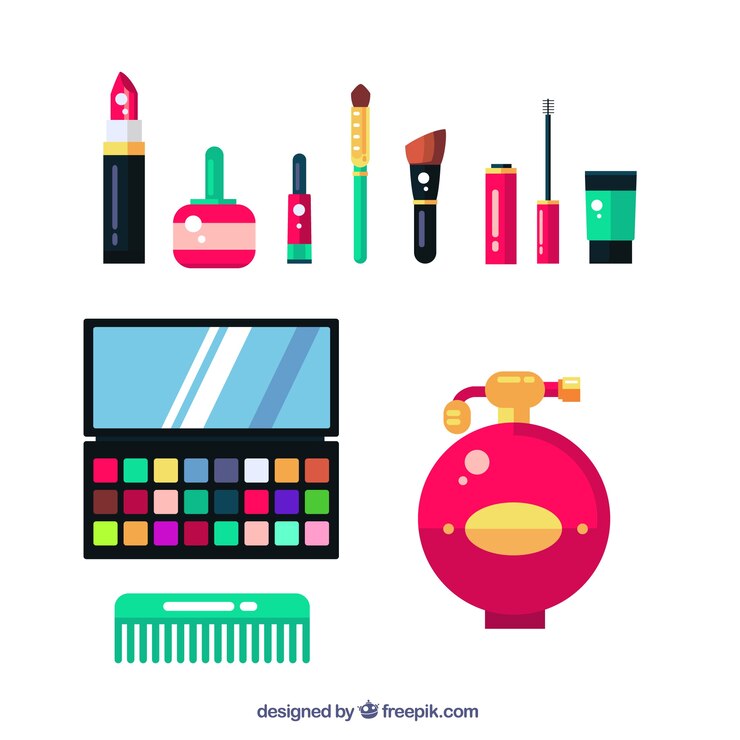 Vettore gratuito collezione di cosmetici