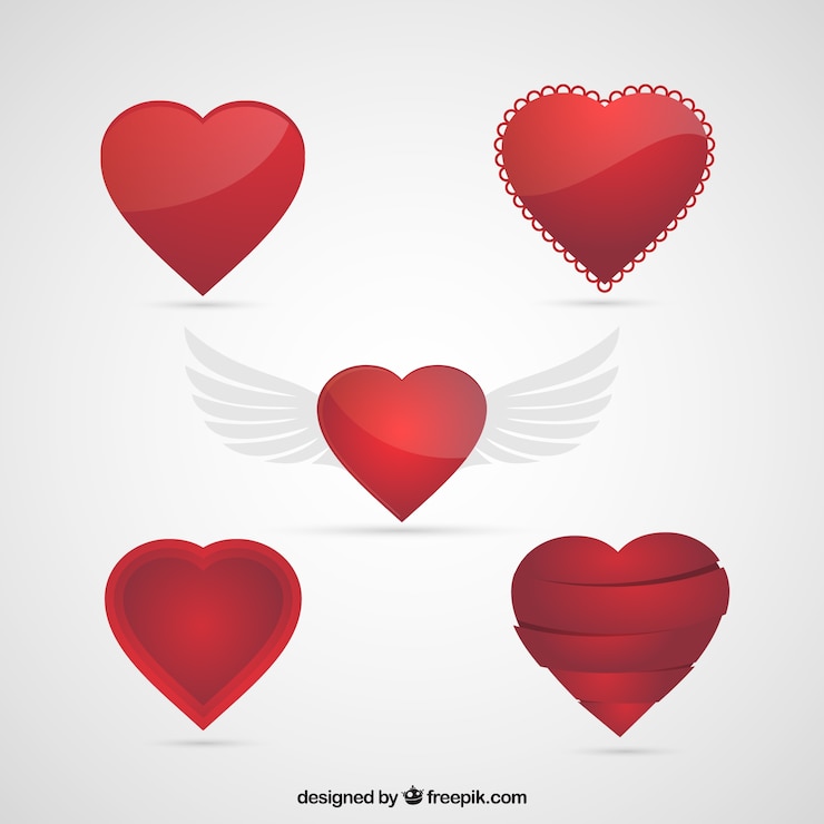 Vettore gratuito collezione di cuori