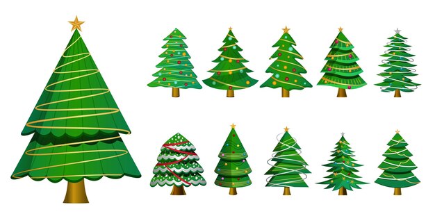 Collezione di design decorativo per albero di Natale