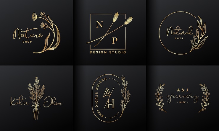 Collezione di design di logo di lusso per il marchio, l'identità aziendale