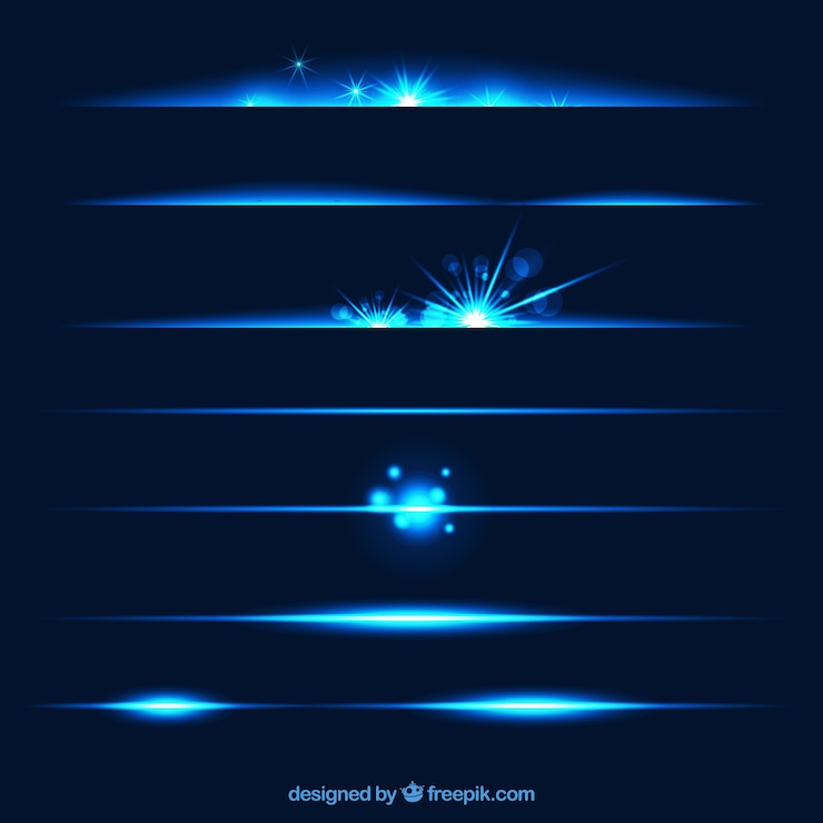Vettore gratuito collezione di divisori con effetto luce