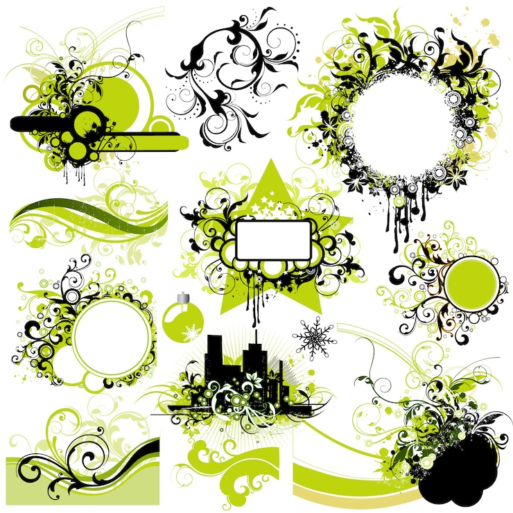 Vettore gratuito collezione di elementi decorativi