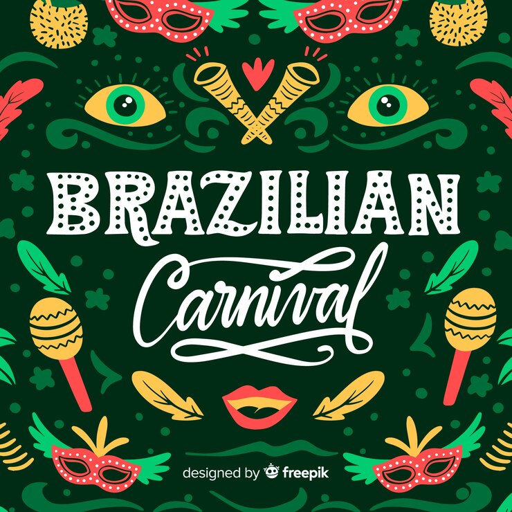 Vettore gratuito collezione di elementi di carnevale brasiliano