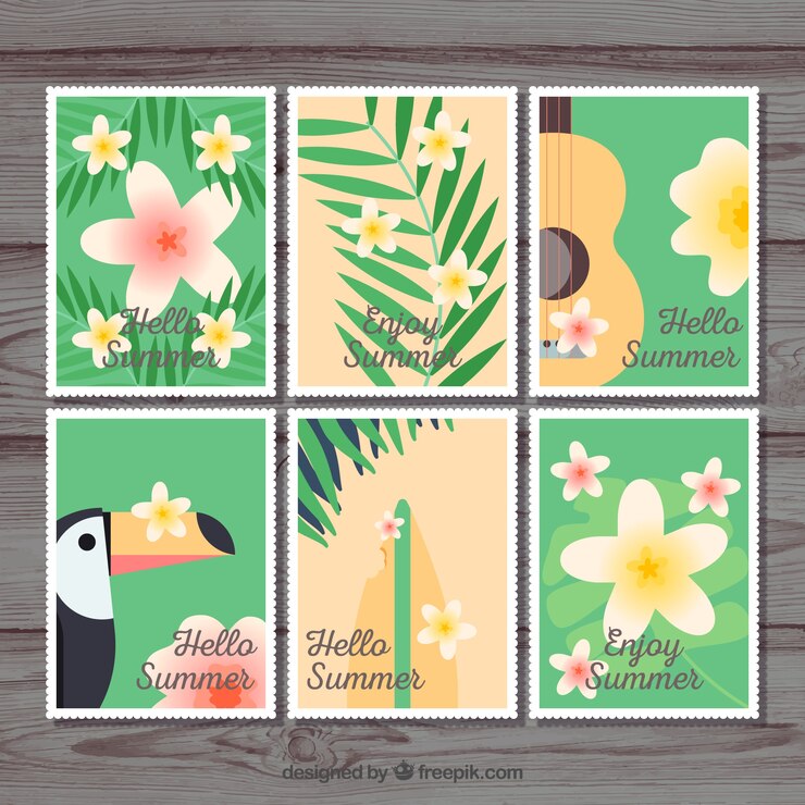 Vettore gratuito collezione di elementi di elementi tropicali