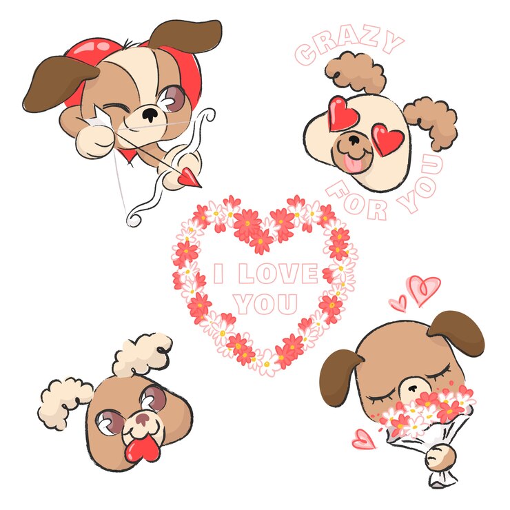 Vettore gratuito collezione di elementi di san valentino disegnati a mano
