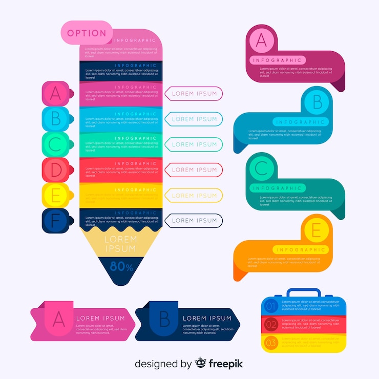 Vettore gratuito collezione di elementi infografici piatti