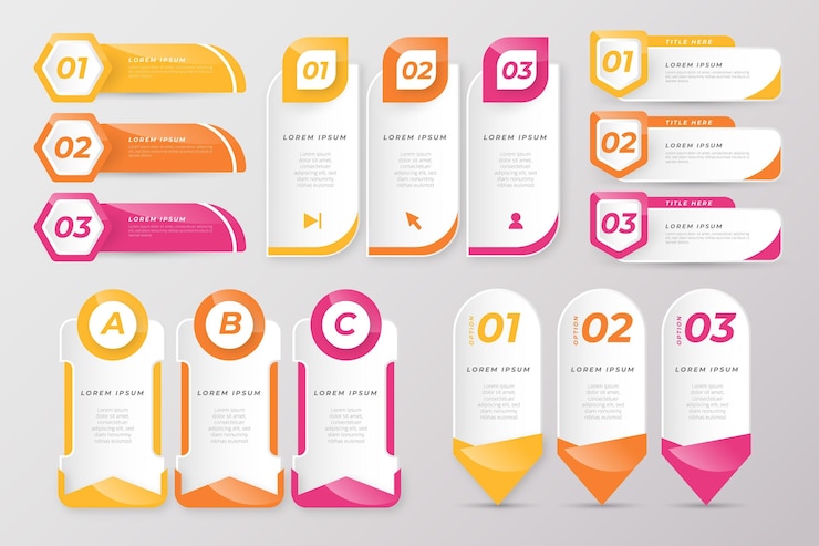 Vettore gratuito collezione di elementi infografici piatti