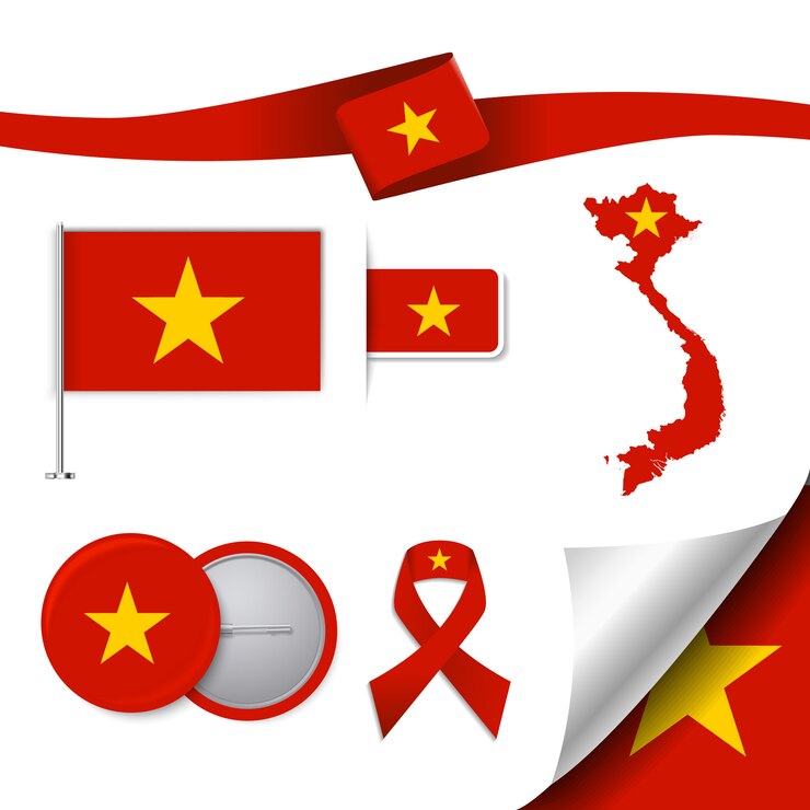 Vettore gratuito collezione di elementi rappresentativi del vietnam