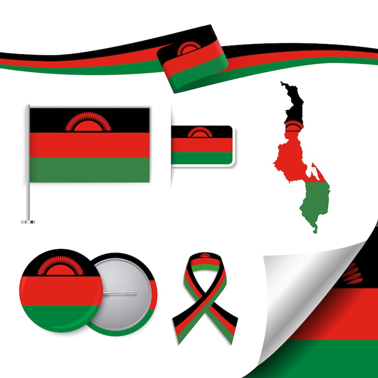 Vettore gratuito collezione di elementi rappresentativi malawi