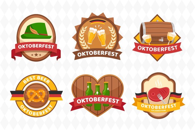 Collezione di etichette dell'Oktoberfest