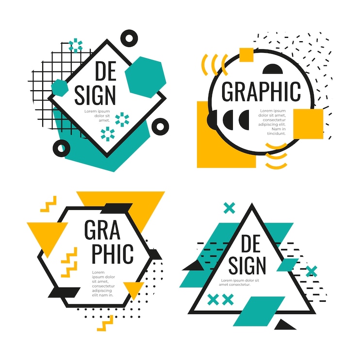 Vettore gratuito collezione di etichette di design grafico